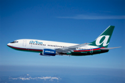 AirTran flights are offered once a day on Boeing 737 aircraft.